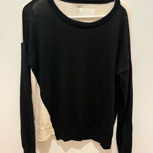 Zadig & Voltaire Black and Cream two tone Long Sleeve Sweater